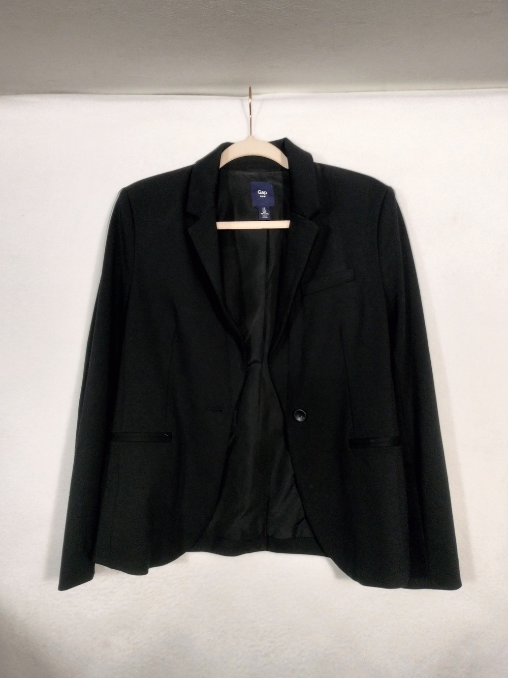 GAP Black Women's Single-Button Tailored Blazer